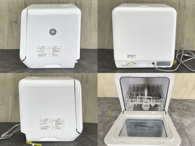 食器洗い乾燥機 【中古】動作保証 siroca シロカ PDW-5D 2020年製 ホワイト 食洗器 食器洗い洗浄機 排水ホース付/57529_画像3