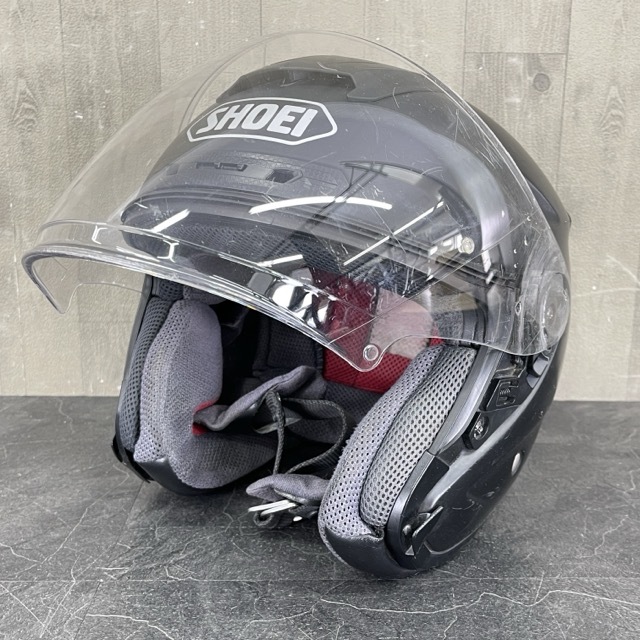 SHOEI J-FORCE4 ジェットヘルメット 【中古】 XLサイズ 61cm ショウエイ ショーエイ Jフォース バイク用品 ブラック/57627_画像1