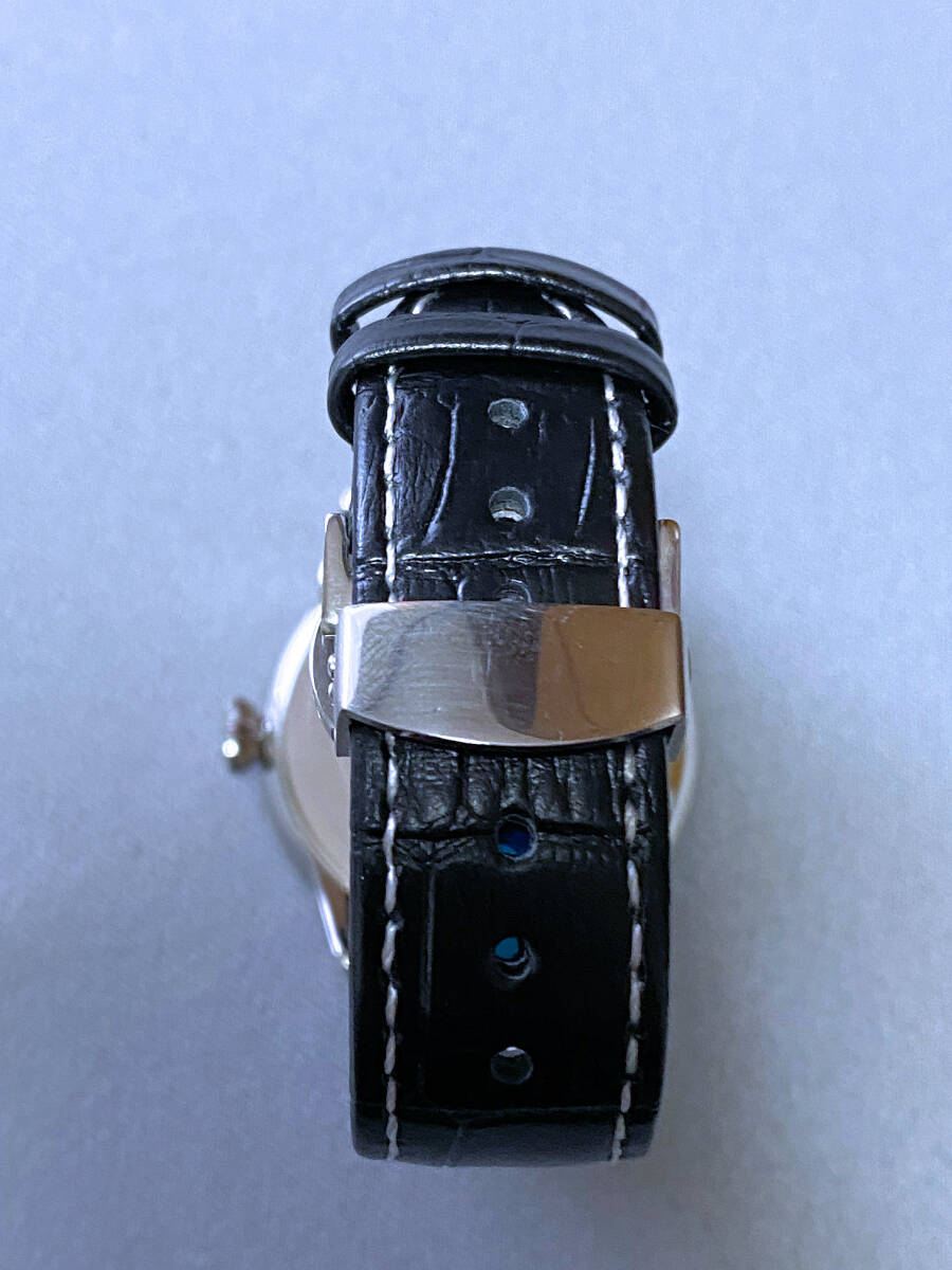 トラサルディ Trussardi T-World 40mm ブルー 本革 クオーツ石英 腕時計_画像8