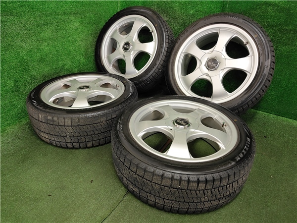 KOSEI KHEET 17×7J OFF50 PCD100/114.3 5H BRIDGESTONE BLIZZAK VRX2 215/45R17 アコード等に 売切!!_TKM0515-1