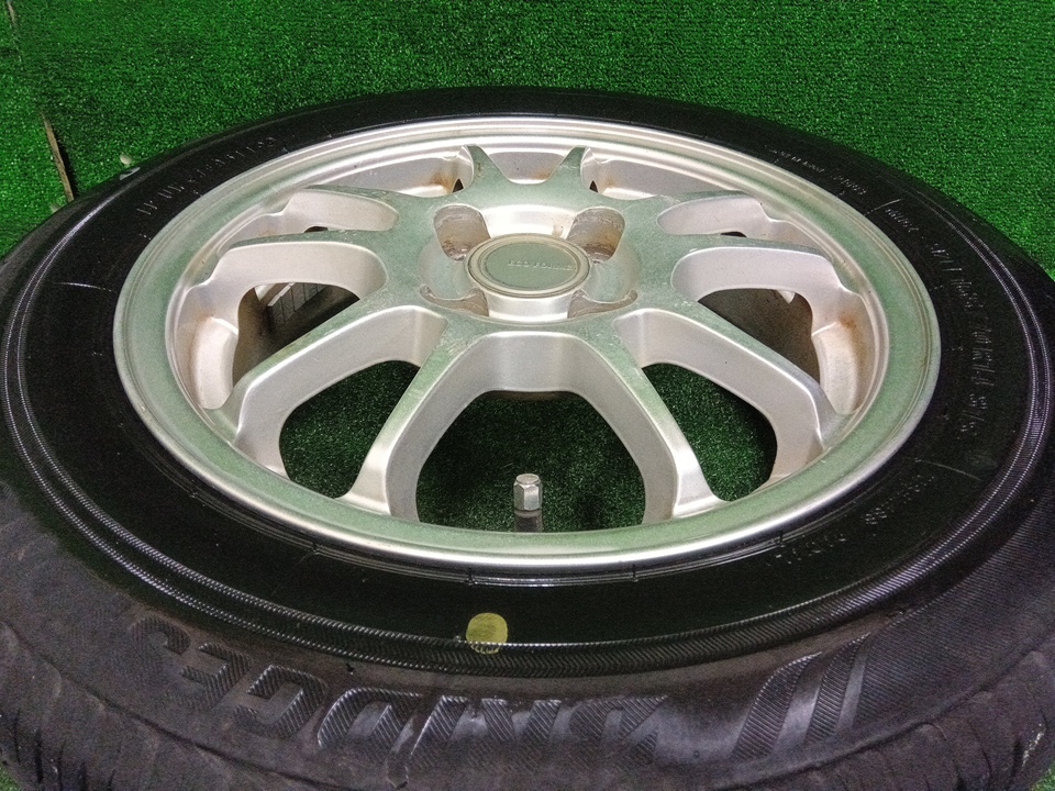 ヴィッツ等に タイヤ1本違い BRIDGESTONE 165/70R14 BRIDGESTONE ECOFORME 14×5.5J ハブ73 PCD100 4H 売切!!の画像5