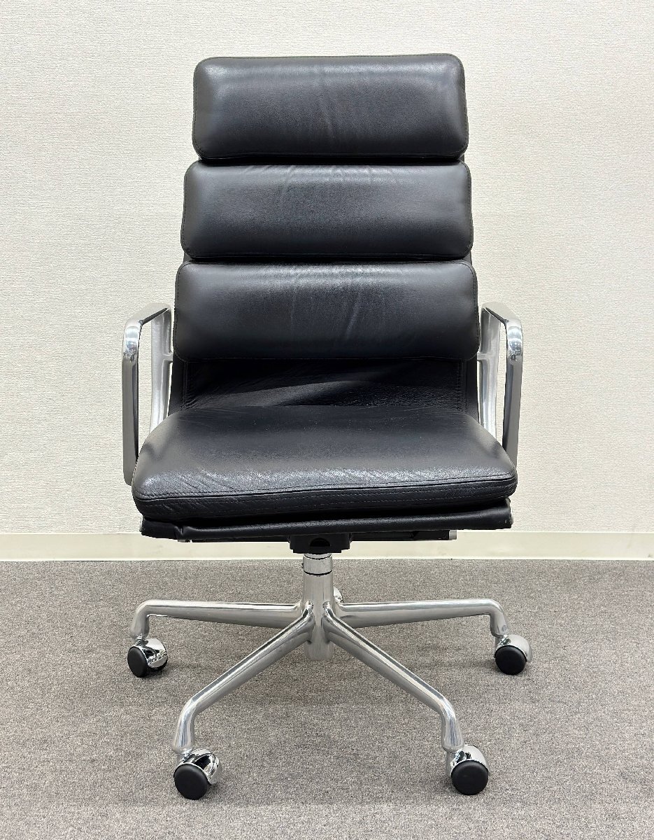 訳アリ■Herman Miller■Eames Soft Pad Executive Chair/イームズ ソフトパッド エグゼィティブチェア ハイバック 黒★埼玉発送★_画像2