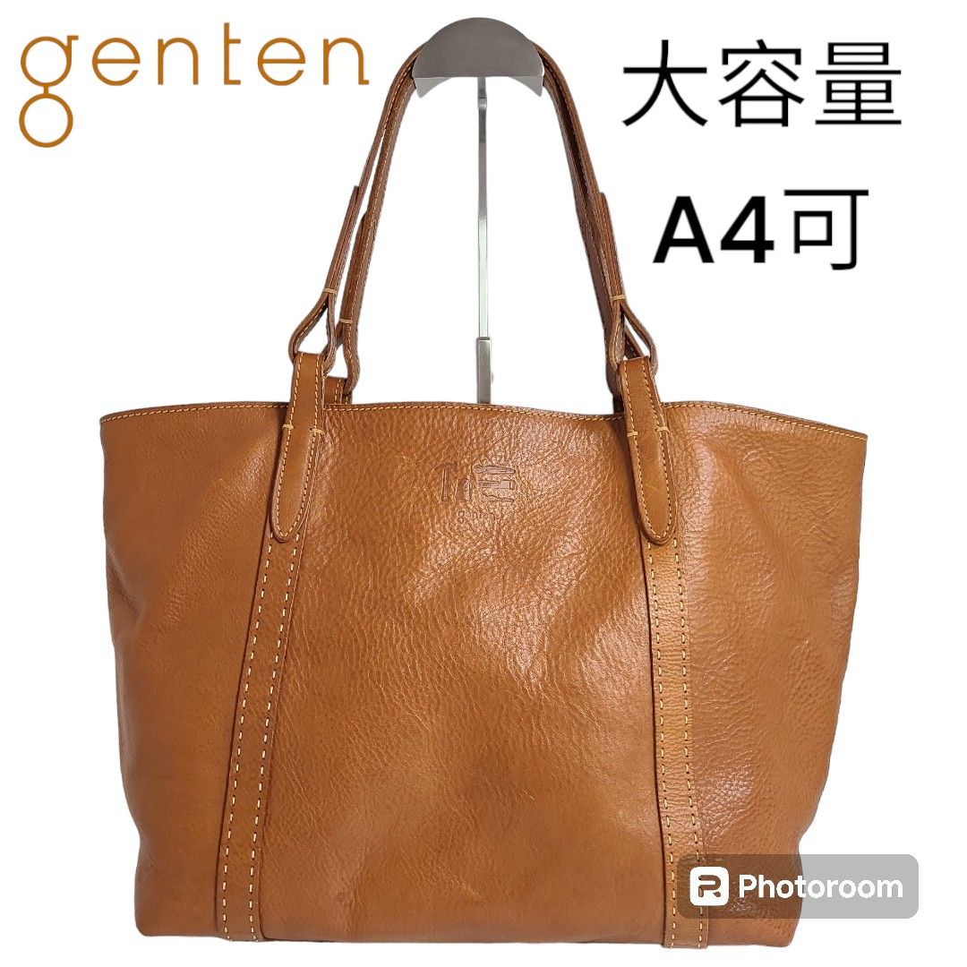 genten ゲンテン 人気工具マーク レザー 本革 大容量 トート genten ゲンテン 人気工具マーク レザー 本革 大容量 トート