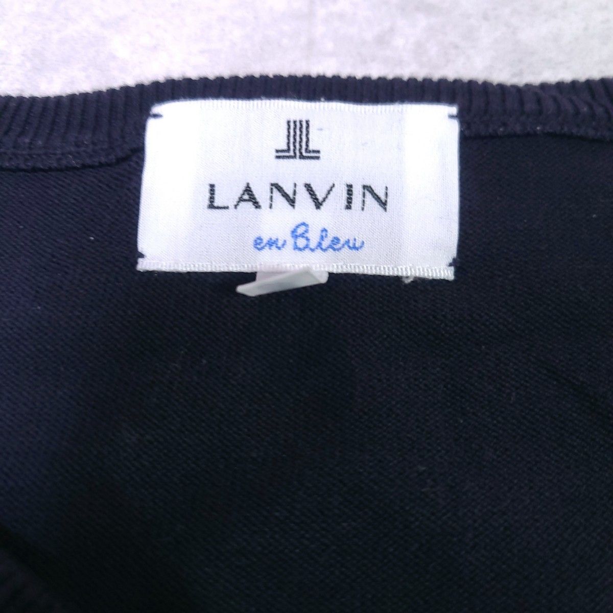 ランバン オン ブルー LANVIN パフスリーブニット ネイビー 38