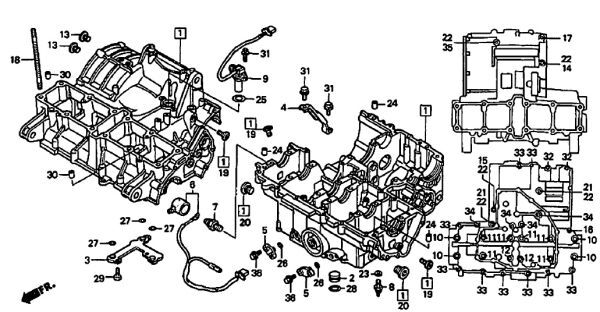 SC40 純正 サーモスタット CB1300SF スーパーフォア CB1300F サーモ ASSY SC30 CB1000F 新品 CB1300SF 82° .mg9_ＳＣ40　Ｅ-14　クランクケース