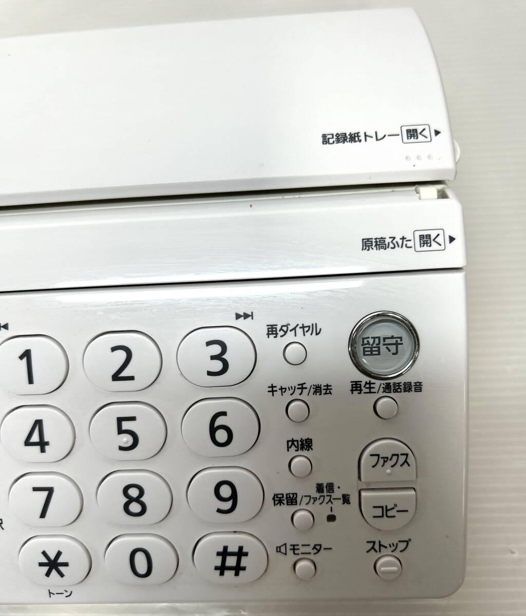 Panasonic 電話機 ファックス　おたっくす　KX-PW320-W 親機 子機１個セット　中古_画像4