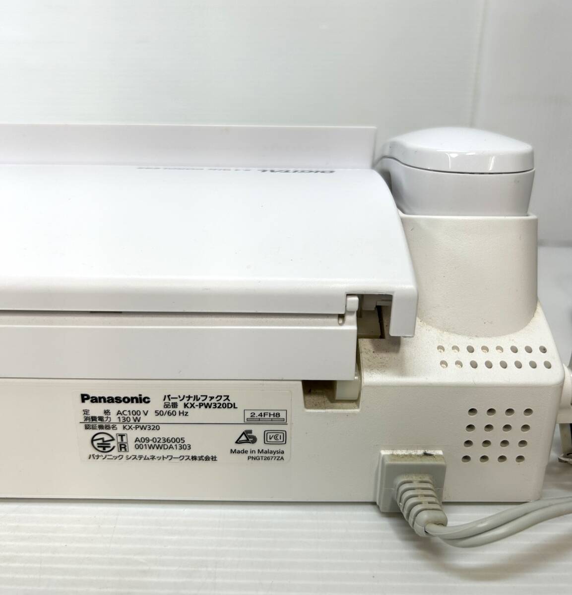 Panasonic 電話機 ファックス　おたっくす　KX-PW320-W 親機 子機１個セット　中古_画像6
