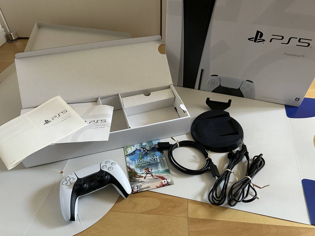 【1円】美品 動作確認済み 売り切り SONY PlayStation 5 ディスクドライブ搭載モデル CFI-1200A01 PS5本体　初期化済み_画像9