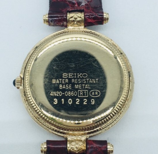 【9687】SEIKO セイコー EXCELINE エクセリーヌ 4N20-0860 クォーツ 2針 ゴールド レディース 腕時計_画像2