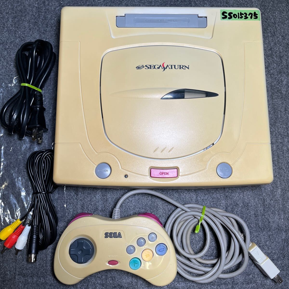 【すぐ遊べる】SS セガサターン 白 シロ 本体 メンテ電池交換済み No.75