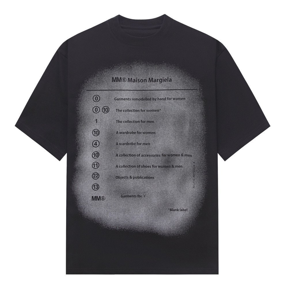メゾンマルジェラ Maison Margiela 半袖 tシャツ 黒 バックデザイン ファッション メンズ レディース T-Shirt コットン素材 50サイズの画像1