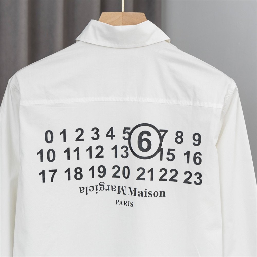 メゾンマルジェラ Maison Margiela ブラウス シャツ レディース メンズ 胸ポケット付き 白 おしゃれ ファッション 簡約 長袖シャツ Mサイズの画像10