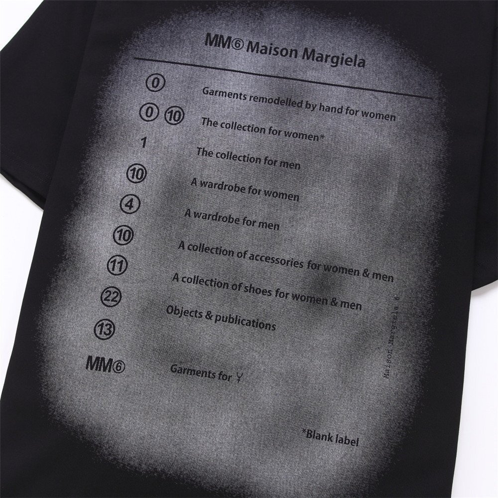 メゾンマルジェラ Maison Margiela 半袖 tシャツ 黒 バックデザイン ファッション メンズ レディース T-Shirt コットン素材 50サイズの画像4