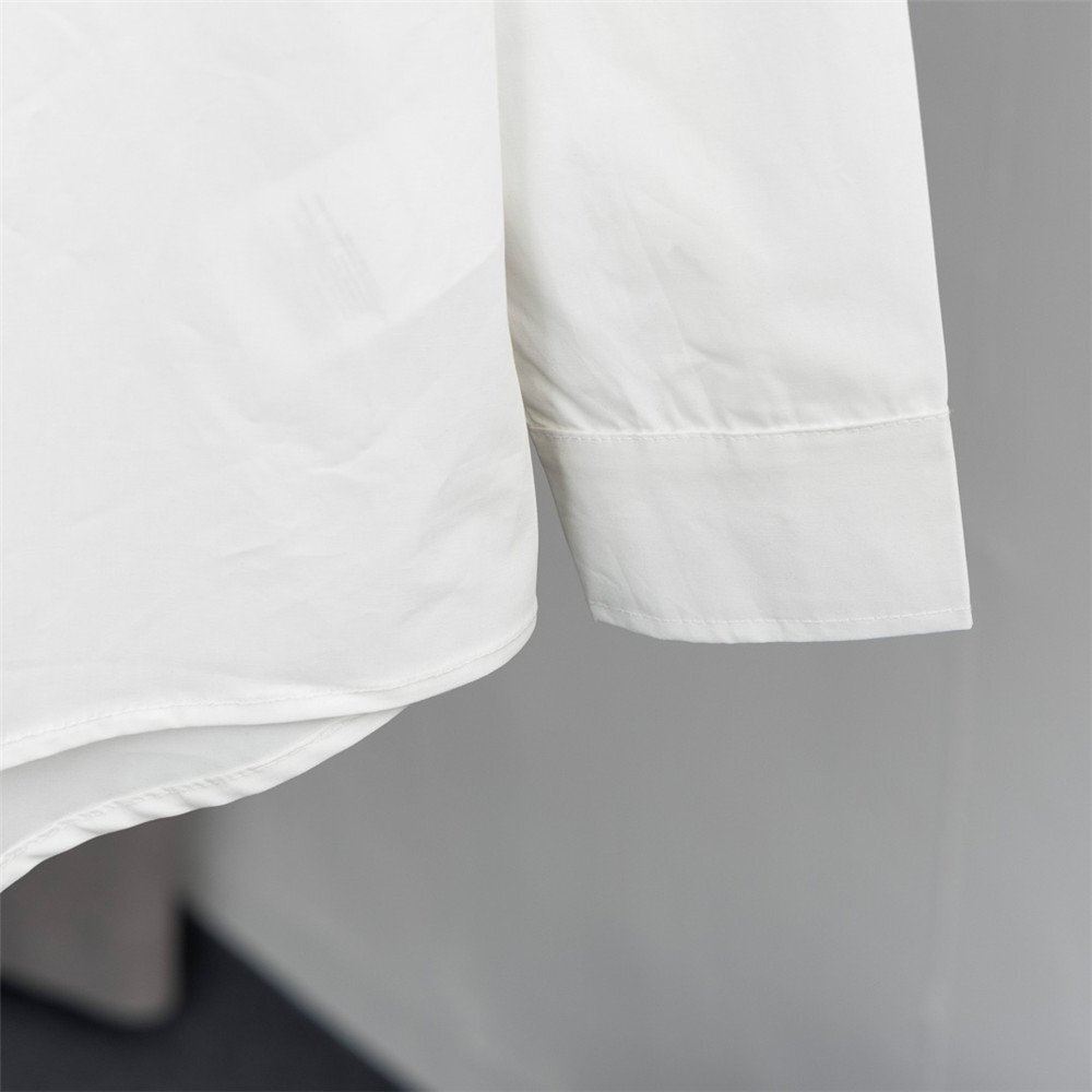 メゾンマルジェラ Maison Margiela ブラウス シャツ レディース メンズ 胸ポケット付き 白 おしゃれ ファッション 簡約 長袖シャツ Mサイズの画像8