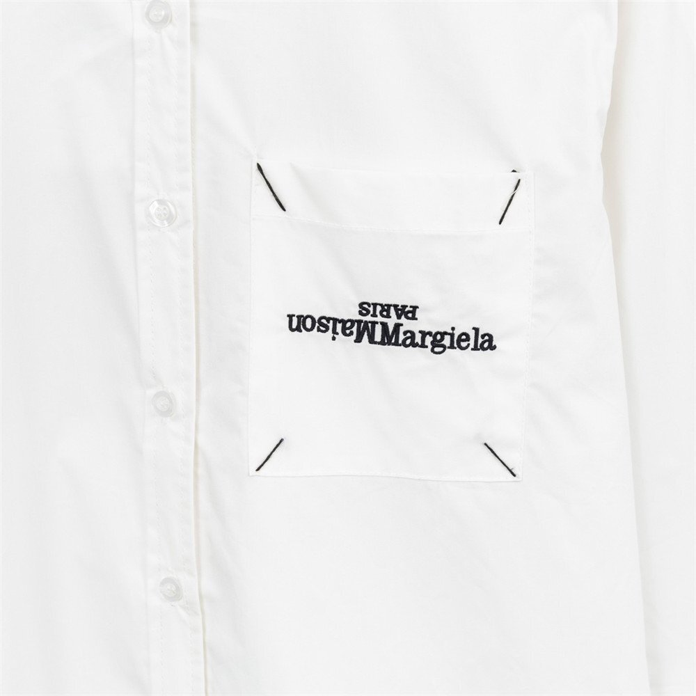 メゾンマルジェラ Maison Margiela ブラウス シャツ レディース メンズ 胸ポケット付き 白 おしゃれ ファッション 簡約 長袖シャツ Mサイズの画像6