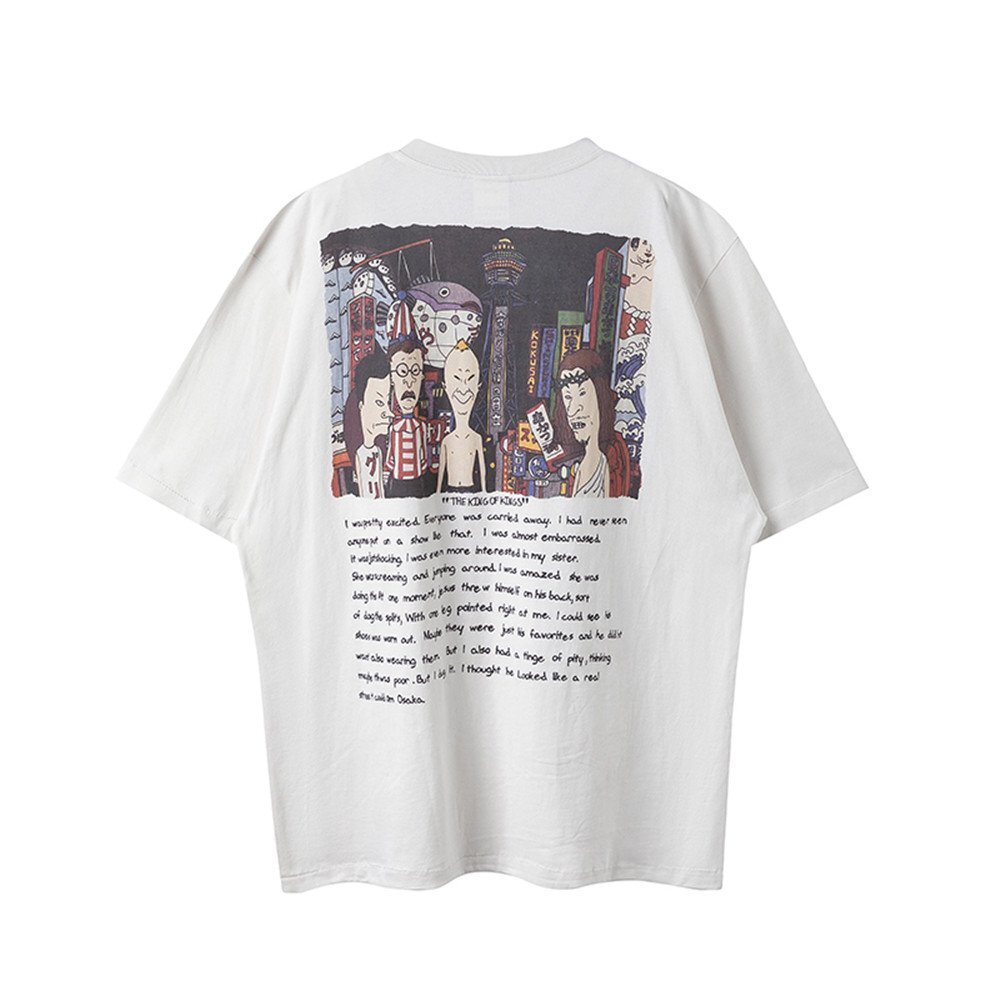 Saint Michael セントマイケル 面白い プリント 半袖tシャツ ユニセックス ファッション トップス カットソー Lサイズ_画像2