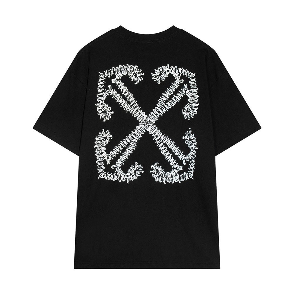 OFF-WHITE オフホワイト 黒 半袖 tシャツ ARROW ユニセックス 夏 トップス コットン 半袖シャツ Lサイズ_画像1