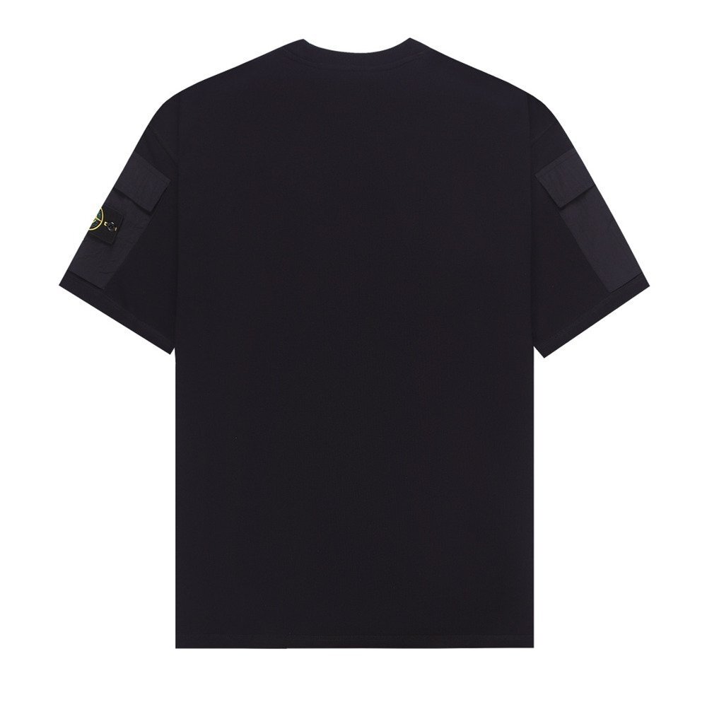 Stone Island ストーンアイランド 半袖 tシャツ 男女兼用 黒 t-shirt 夏 トップス ファッション XLサイズ_画像2