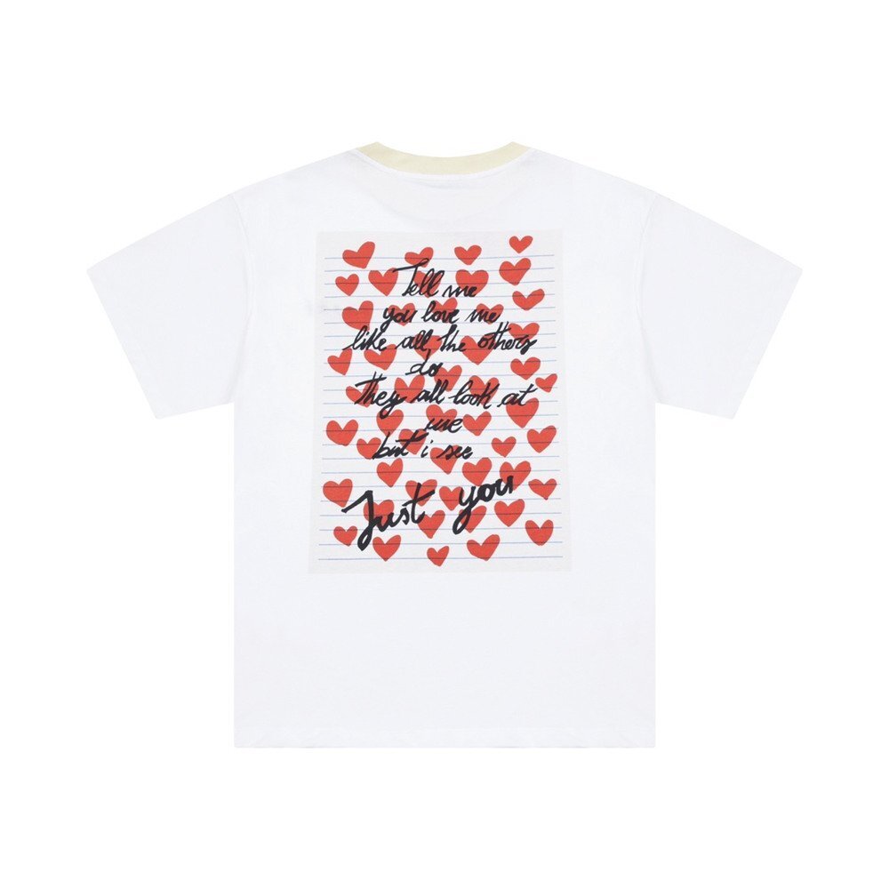 MARNI マルニ tシャツ メンズ レディース ハートプリント コットン100％ クルーネックTシャツ お洒落な一着 40サイズ_画像1