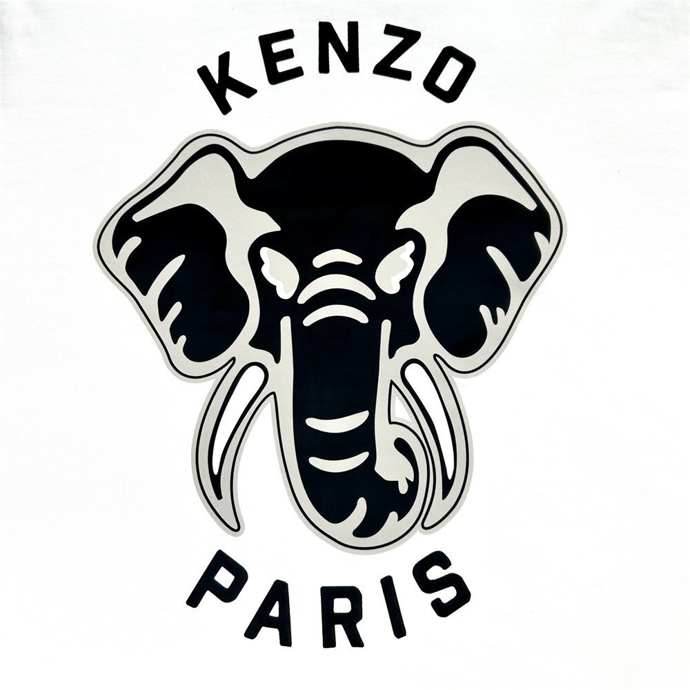 KENZO エレファント ロゴ Tシャツ 半袖 ホワイト ケンゾー トップス ユニセックス Mサイズ_画像3