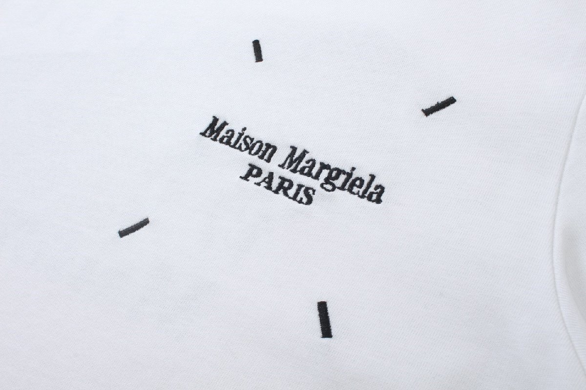 MAISON MARGIELA MM6 半袖Tシャツ ロゴTシャツ メゾン マルジェラ テープ ナンバーロゴ コットン100％ ユニセックス 白 Mサイズ_画像3