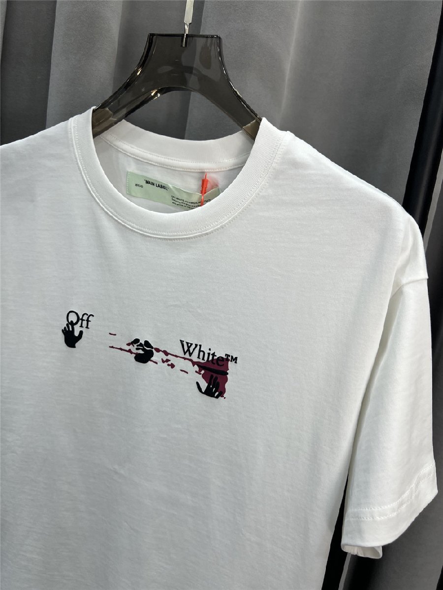 ★Off-White★（オフホワイト） ARROW PRINT T SHIRT★Tシャツ★半袖 ホワイト カットソー カジュアル Lサイズの画像6