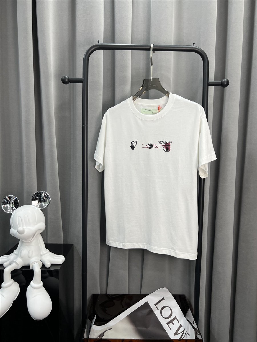 ★Off-White★（オフホワイト） ARROW PRINT T SHIRT★Tシャツ★半袖 ホワイト カットソー カジュアル Lサイズの画像2