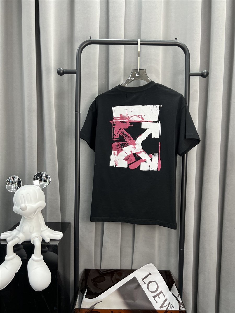 ★Off-White★（オフホワイト） ARROW PRINT T SHIRT★Tシャツ★半袖 ブラック カットソー カジュアル Lサイズの画像1