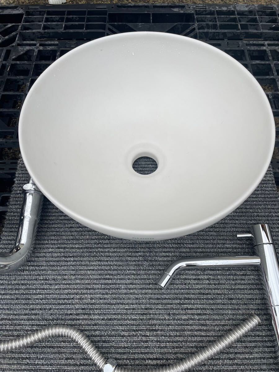【奈良引き取り限定】GLOBOグロボ イタリア製洗面ボウル 洗面器 水栓 トイレ 洗面所 手洗い_画像3