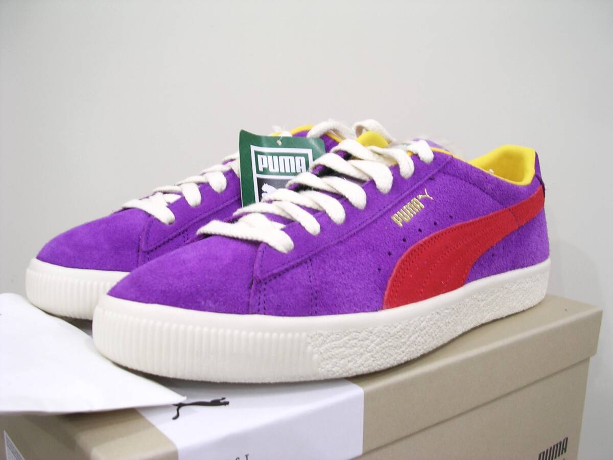 新品 PUMA SUEDE VTG 紫赤 US10 28cm プーマ スエード ビンテージ 定価12100円 #374921-23 パープルXレッド クライド CLYDE_画像1