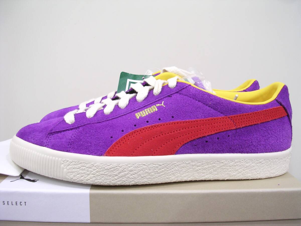 新品 PUMA SUEDE VTG 紫赤 US10 28cm プーマ スエード ビンテージ 定価12100円 #374921-23 パープルXレッド クライド CLYDE_画像2