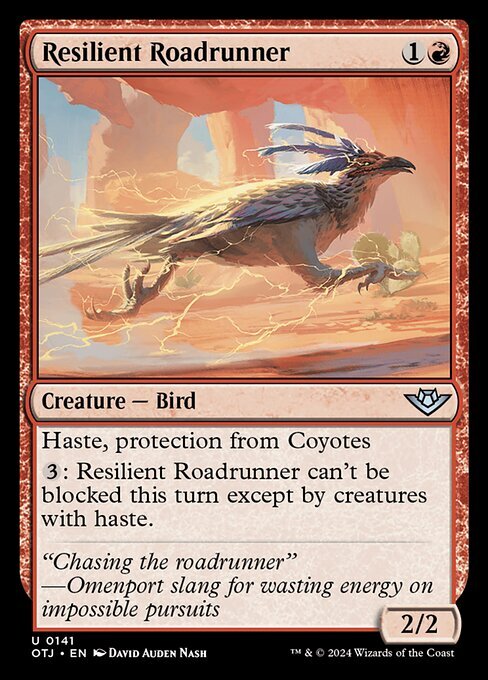 MTG ■赤/英語版■(141)《強靱なオオミチバシリ/Resilient Roadrunner》サンダージャンクション OTJ 赤U_画像1