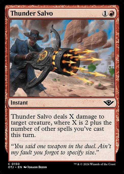 MTG ■赤/英語版■(150)《雷の斉射/Thunder Salvo》サンダージャンクション OTJ 赤C_画像1