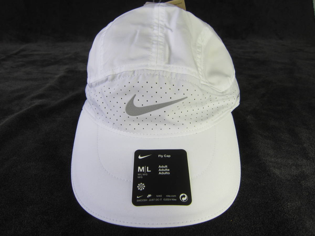  new goods 1 point only * Nike nike cap DRI-FITADV M~L hat white running jo silver g walking Golf sport / visor 