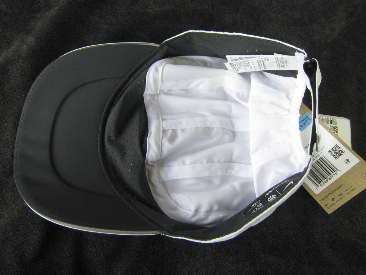  new goods 1 point only * Nike nike cap DRI-FITADV M~L hat white running jo silver g walking Golf sport / visor 