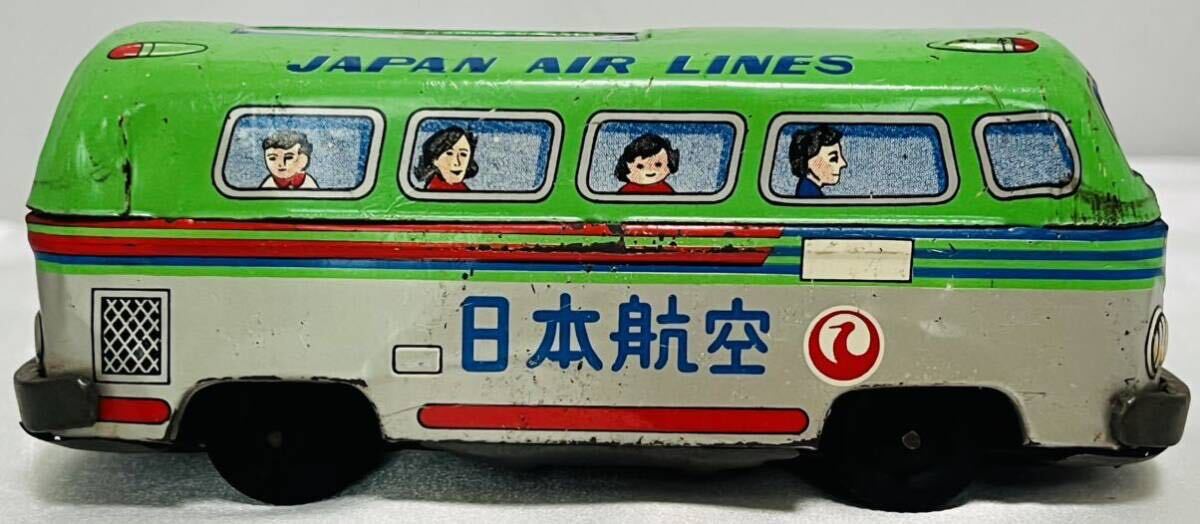 ★当時物　ブリキ　日本航空　JAPAN AIR LINES バス　日本製　空港 バス　ワーゲンバスタイプ　日航　昭和レトロ　おもちゃ　玩具_画像5
