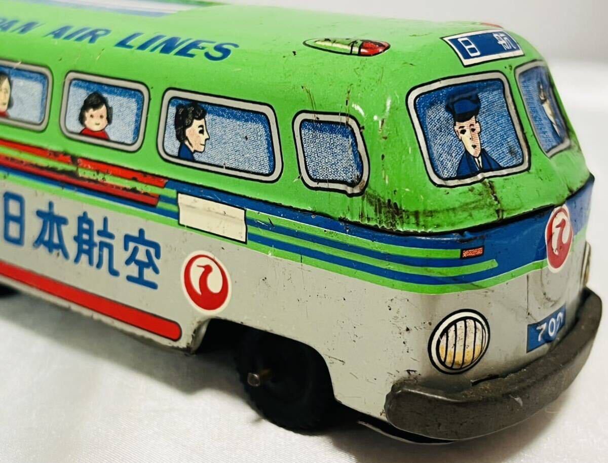 ★当時物　ブリキ　日本航空　JAPAN AIR LINES バス　日本製　空港 バス　ワーゲンバスタイプ　日航　昭和レトロ　おもちゃ　玩具_画像4