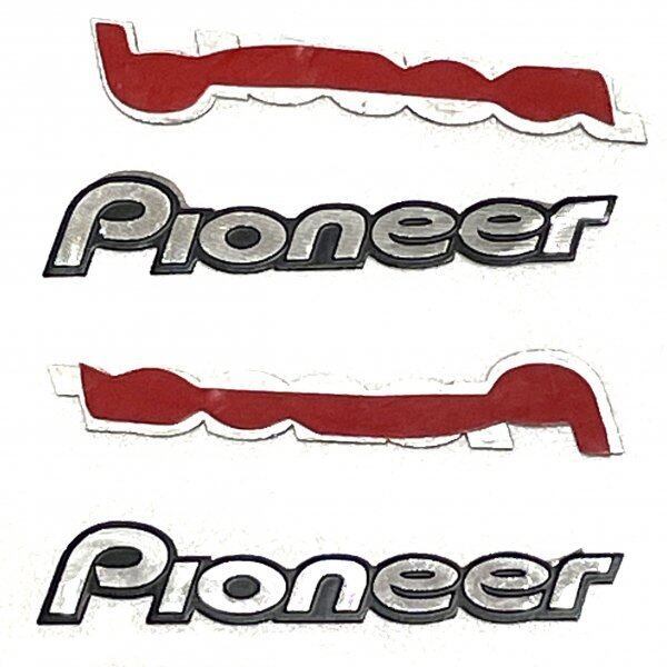 パイオニア Pioneer スピーカーロゴ プレート エンブレム ステッカー (4枚セット)_画像3