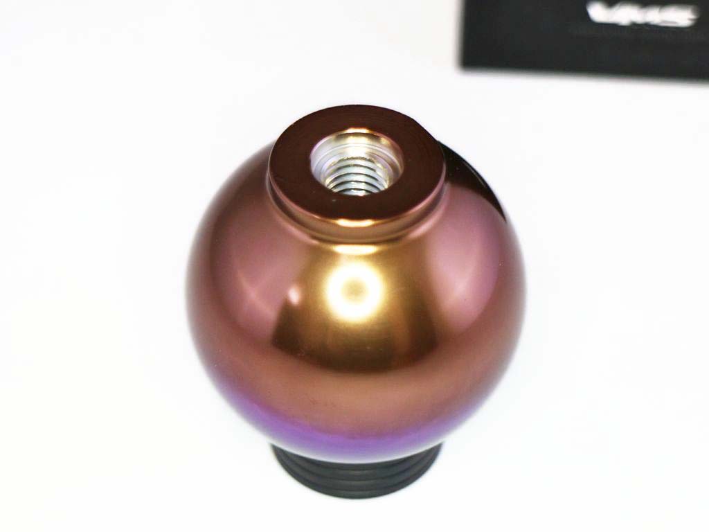 6MT VMS company round shift knob Honda car exclusive use 1.5x10 titanium style Type2