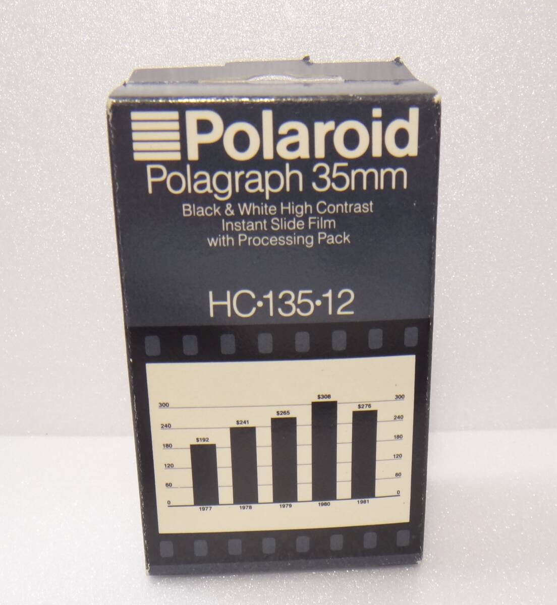 白黒（モノクロ）ハイコントラスト、インスタントスライドフィルム polaroid polagraph 35mm HC 135 12 ポラロイド フイルム 現状販売_画像1