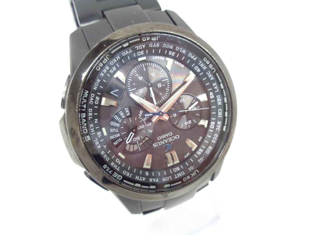 ★ CASIO カシオ OCEANUS オシアナス OCW-M700 腕時計 タフソーラー 電波ソーラー アナログ カレンダー チタニウム ☆彡の画像3