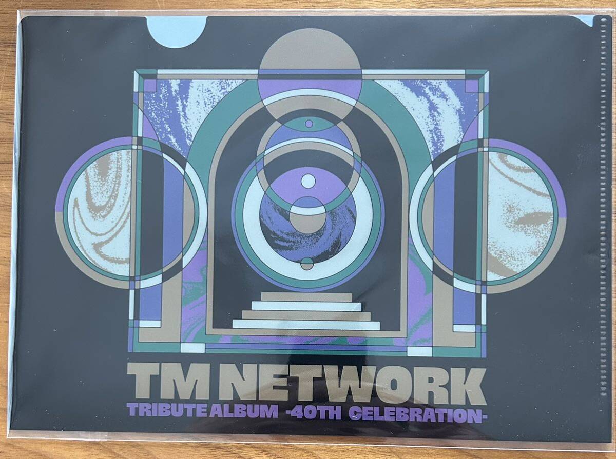 TM NETWORK / オリジナル A5サイズ クリアファイル ★ TOWER RECORDS CD 先着購入特典 TM NETWORK TRIBUTE ALBUM -40th CELEBRATION-_画像1