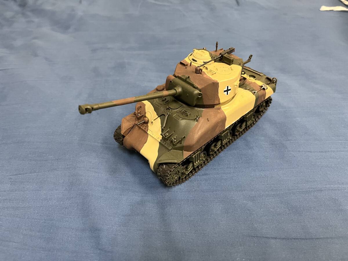1/35 タミヤ M1スーパーシャーマン(ドイツ鹵獲M4A1(76)仕様) Ⅲ号戦車N型 Ⅳ号駆逐戦車 完成品の画像2