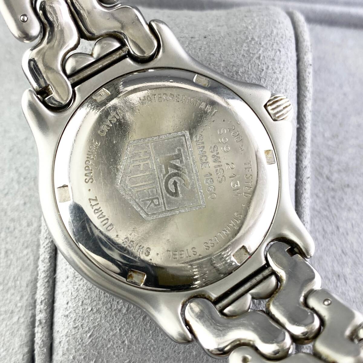 【1円〜】TAG HEUER タグ ホイヤー 腕時計 メンズ セル S99.213M グレー系文字盤 プロフェッショナル デイト 可動品の画像6