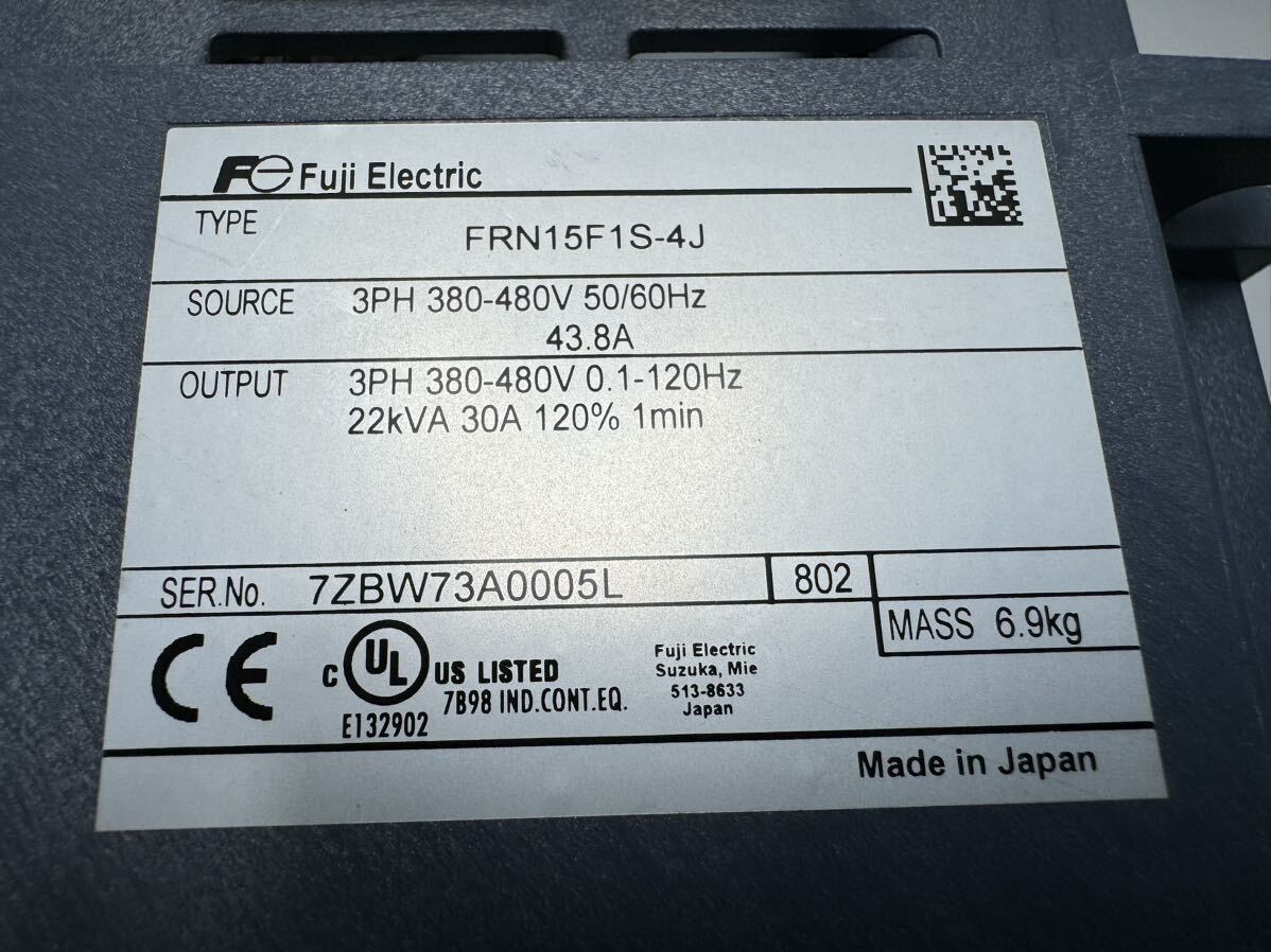 富士電機 インバータ FRN15F1S-4J (三相モーター制御用) Ecoシリーズ 三相 ファン・ポンプ用インバーター省エネインバーター（a607_画像10