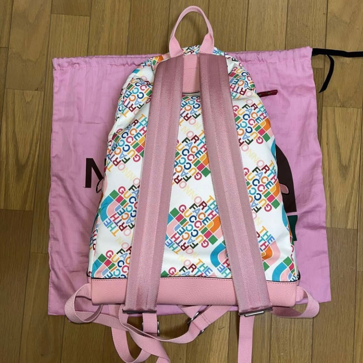 グッチ ノースフェイス バックパック リュック ピンク ホワイト グッチ ノースフェイス バックパック リュック ピンク ホワイト