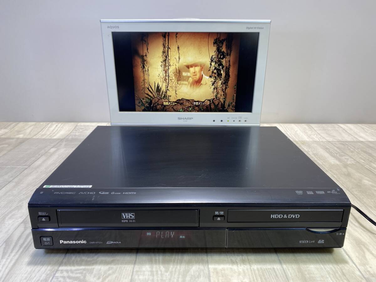 ☆ Panasonic 複合デッキ B-CASカード付き HDD DVD VHS DMR-XP22V 【 動作確認済/ 現状品 】 （PN-4E16） ☆_画像4