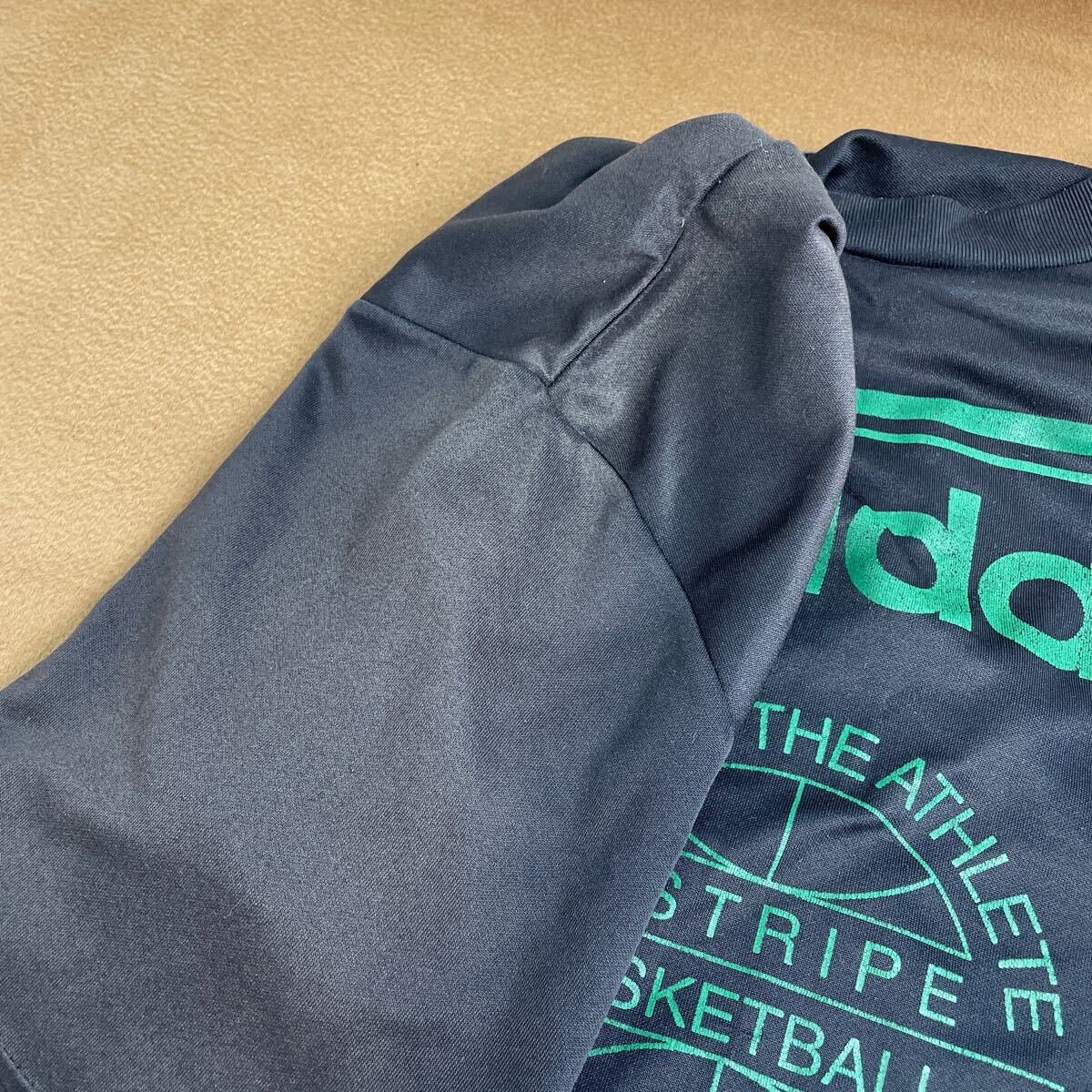 adidas CLIMALITE アディダス バスケットボールプリント Tシャツ 半袖 ビンテージ 古着 日本製_画像9