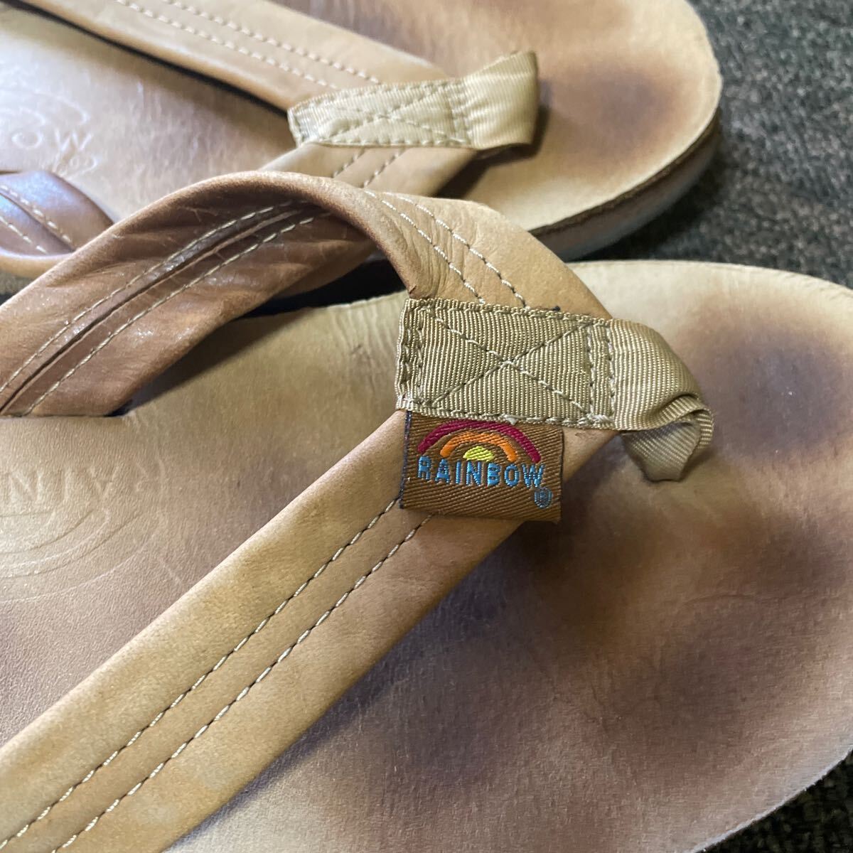 RAINBOW кожа сандалии Rainbow пляжные шлепанцы сандалии RAINBOW SANDALS California 60106D