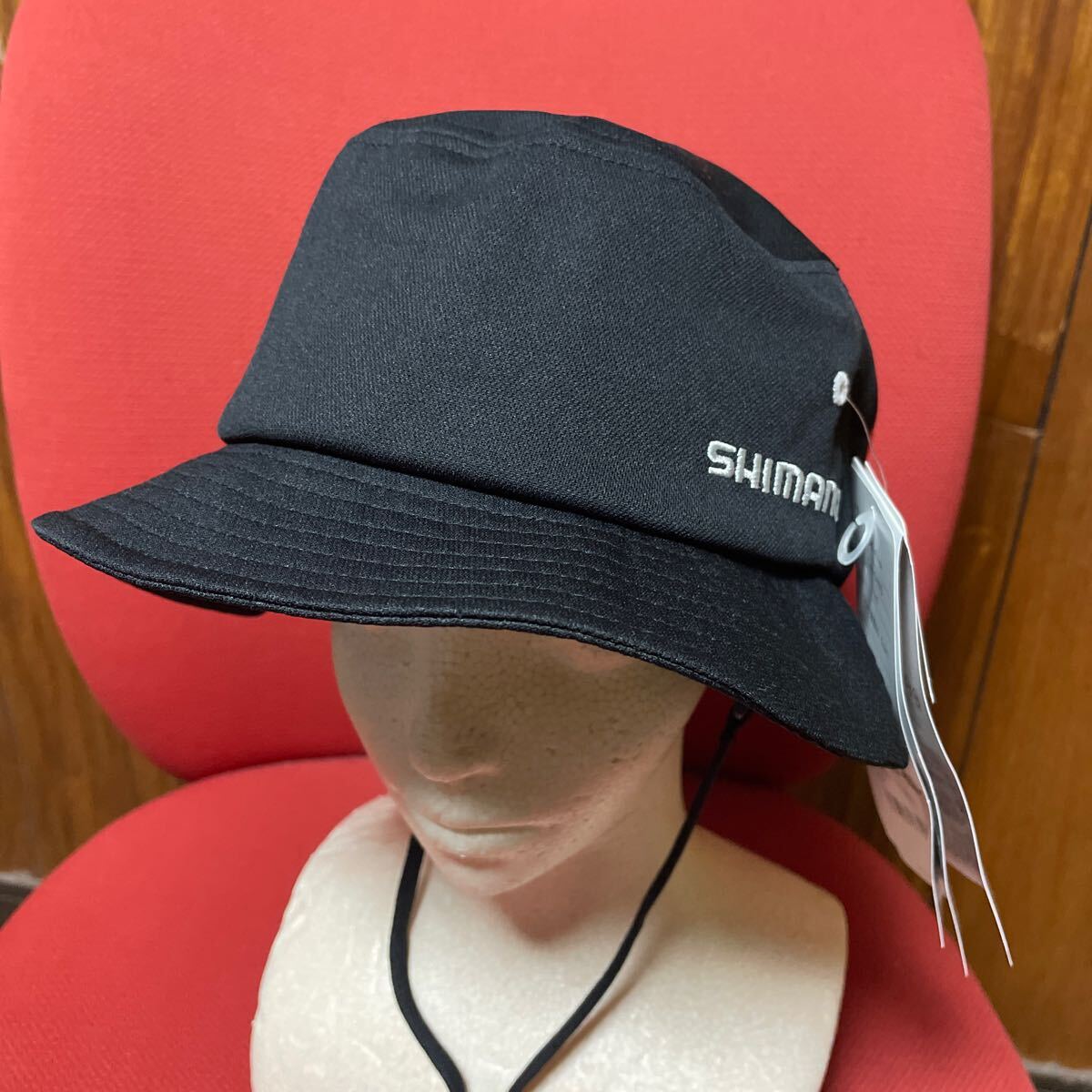 【未使用品】SHIMANO ハット 帽子 釣り シマノ ファッション フィッシングハット ブラック シンプル 男女兼用 CA-048S _画像1